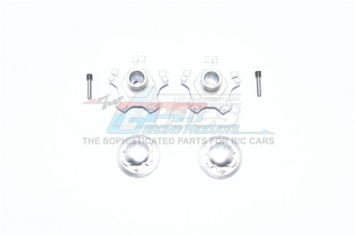 GPM Racing Arrma Infraction 6S BLX All-Road Aluminium Wheel Hex (+6MM) + Wheel Lock - 6Pcs Set Silver