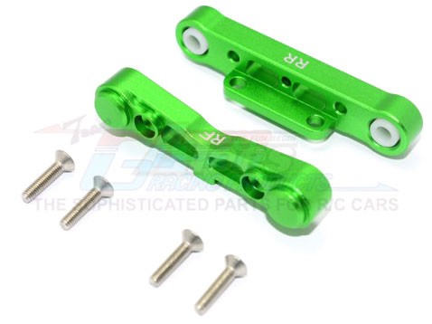 GPM Racing Arrma Kraton 6S BLX Aluminium Rear Lower Suspension Mount - 6Pc Set Green