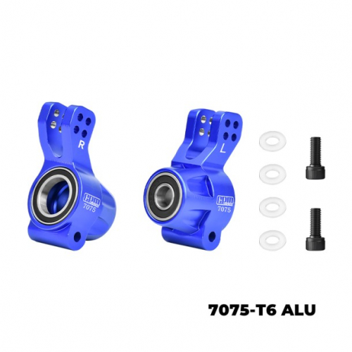 GPM Racing Arrma Kraton 6S BLX 7075 Alloy Rear Hub (Larger Inner Bearings) For Arrma 1/8 Kraton 6S / Outcast 6S / Notorious 6S / Big Rock 6S / Kraton 6S Exb V2/V6 / Notorious V6 Blue