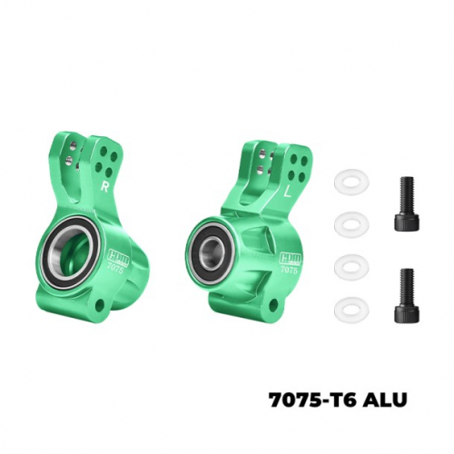 GPM Racing Arrma Kraton 6S BLX 7075 Alloy Rear Hub (Larger Inner Bearings) For Arrma 1/8 Kraton 6S / Outcast 6S / Notorious 6S / Big Rock 6S / Kraton 6S Exb V2/V6 / Notorious V6 Green