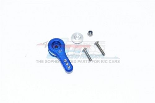 GPM Racing Arrma Kraton 6S BLX Aluminium 25T Servo Horn W. Built-In Spring (3 Positioning Holes) (ARA106040T1) - 5Pcs Set Blue