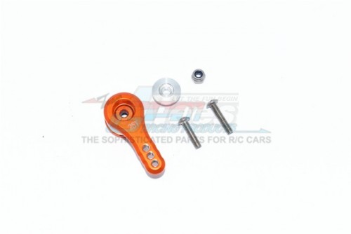 GPM Racing Arrma Kraton 6S BLX Aluminium 25T Servo Horn W. Built-In Spring (3 Positioning Holes) (ARA106040T1) - 5Pcs Set Orange