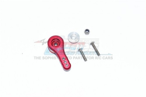 GPM Racing Arrma Kraton 6S BLX Aluminium 25T Servo Horn W. Built-In Spring (3 Positioning Holes) (ARA106040T1) - 5Pcs Set Red