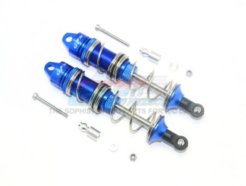 GPM Racing Arrma Kraton 6S BLX Aluminium Front Double Section Spring Dampers 115MM - 10Pcs Set Blue