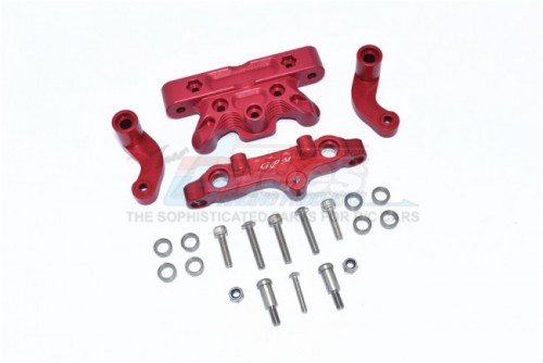 GPM Racing Arrma Kraton 8S BLX Aluminium Steering Assembly (ARA110002T1/T2) - 22Pcs Set Red