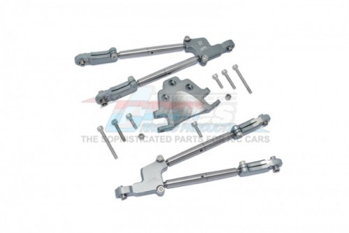 GPM Racing Arrma Kraton 8S BLX Aluminium Rear Tie Rods With Stabilizer (ARA110002T1/T2) - 12Pcs Set Gun Metal