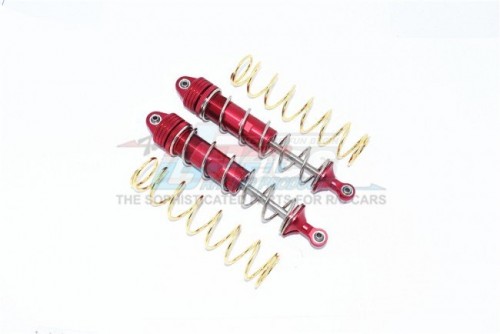 GPM Racing Arrma Kraton 8S BLX Aluminium Front Thickened Spring Dampers 177MM (ARA110002T1/T2) - 4Pcs Set Red