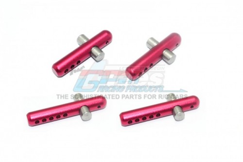 GPM Racing Arrma Outcast 6S BLX Aluminium + Stanless Steel Front + Rear Body Post - 4Pcs Set Red