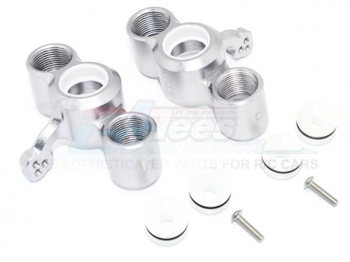 GPM Racing Arrma Senton 6S Aluminium Front Knuckle Arms - 8Pc Set Silver