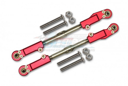 GPM Racing Arrma Kraton 6S BLX Aluminium + Stainless Steel Rear Upper Arm Tie Rod (ARA106040T1) - 10Pcs Set Red
