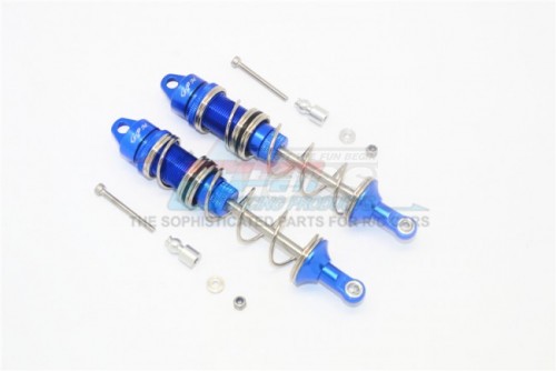 GPM Racing Arrma Talion 6S BLX Aluminium Rear Double Section Spring Dampers 125MM - 10Pcs Set (ARA10648) Blue