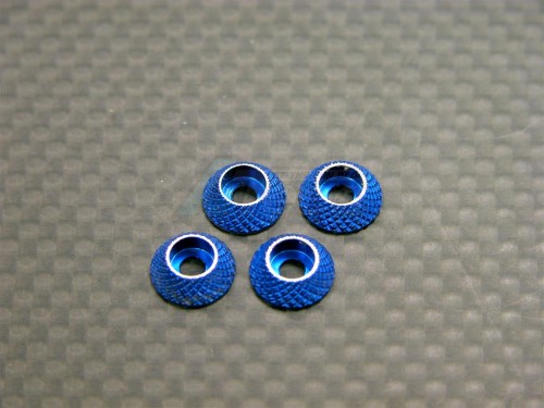 GPM Racing HPI Minizilla Aluminum Wheel Washer - 4pcs Blue