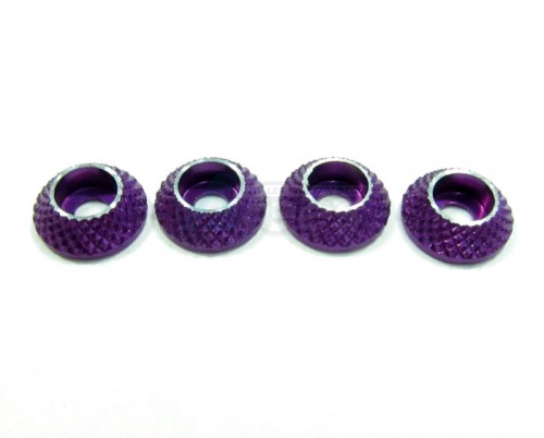 GPM Racing HPI Minizilla Aluminum Wheel Washer - 4pcs Purple