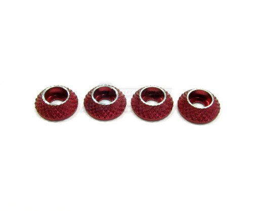 GPM Racing HPI Minizilla Aluminum Wheel Washer - 4pcs Red
