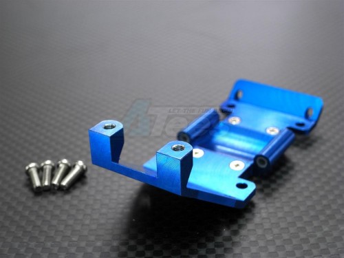 GPM Racing HPI Minizilla Aluminum Rear Skid Plate With Screws - 1 Set Blue