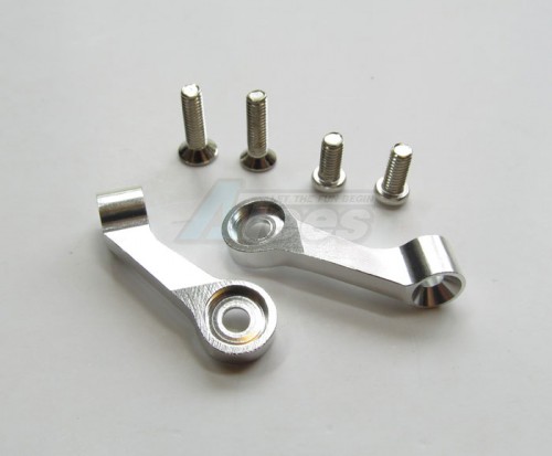 GPM Racing HPI Minizilla Aluminum Front Skid Plate Bulk With Screws - 1 Pair Set Silver