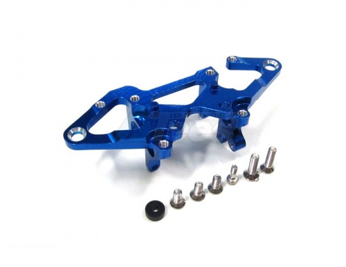 GPM Racing HPI Micro RS4 / Drift Aluminum Front Gear Mount + Lower Arm Set Blue