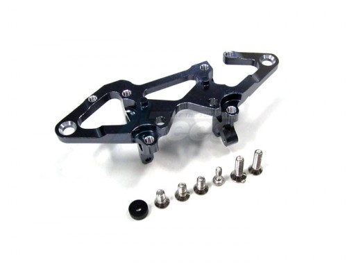 GPM Racing HPI Micro RS4 / Drift Aluminum Front Gear Mount + Lower Arm Set Gun Metal