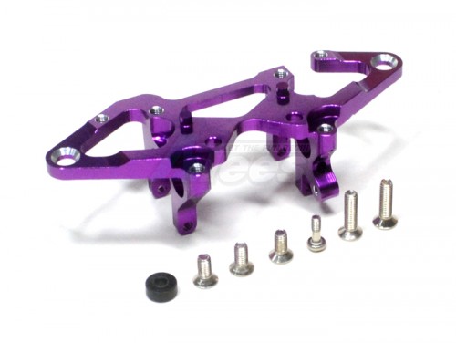 GPM Racing HPI Micro RS4 / Drift Aluminum Front Gear Mount + Lower Arm Set Purple