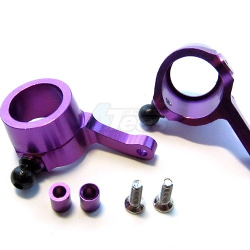 GPM Racing HPI Micro RS4 / Drift Aluminum Front Knuckle Arm Set - 1 Pair Purple