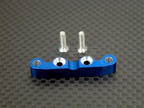 GPM Racing Kyosho Mini Inferno 09 Aluminum Rear Arm Bulk For Front Gear Box With Screws - 1 Piece Set Blue