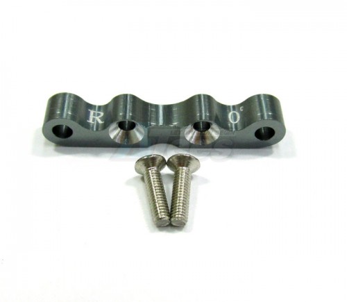 GPM Racing Kyosho Mini Inferno 09 Aluminum Rear Arm Bulk For Front Gear Box With Screws - 1 Piece Set Gun Metal