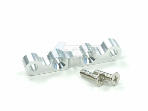 GPM Racing Kyosho Mini Inferno 09 Aluminum Rear Arm Bulk For Front Gear Box With Screws - 1 Piece Set Silver