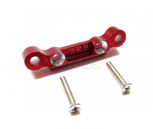 GPM Racing Kyosho Mini Inferno 09 Aluminum Rear Arm Bulk (2 Degree) For Rear Gear Box With Screws - 1 Piece Set Red