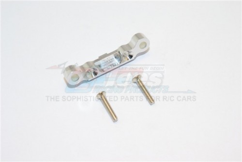 GPM Racing Turnigy 1/16 Racing Buggy Aluminum Rear Arm Bulk (2 Deg) For Rear Gear Box With Screws - 1pc Set Silver