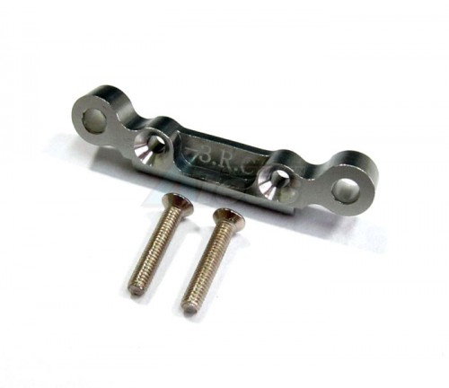 GPM Racing Kyosho Mini Inferno Aluminum Rear Arm Bulk (3 Deg) For Rear Gear Box With Screws - 1pc Set Gun Metal
