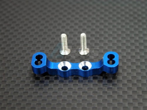 GPM Racing Kyosho Mini Inferno ST Aluminum Rear Upper Arm Bulk For Front Gear Box With Screws - 1 Piece Set Blue