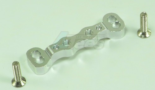 GPM Racing Kyosho Mini Inferno 09 Aluminum Rear Upper Arm Bulk For Front Gear Box With Screws - 1 Piece Set Silver