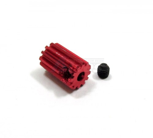 GPM Racing Kyosho Mini Inferno ST Aluminum Motor Gear (12t) - 1 Piece Set Red