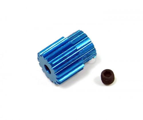 GPM Racing Kyosho Mini Inferno Aluminum Motor Gear (14t) - 1 Piece Set Blue