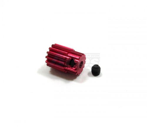 GPM Racing Kyosho Mini Inferno ST Aluminum Motor Gear (14t) - 1 Piece Set Red