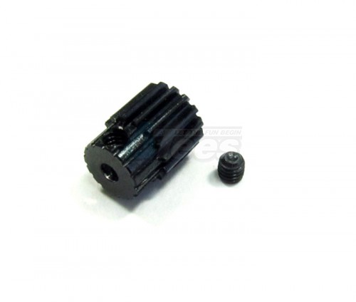 GPM Racing Kyosho Mini Inferno ST Aluminum Motor Gear (15t) - 1 Piece Set Black