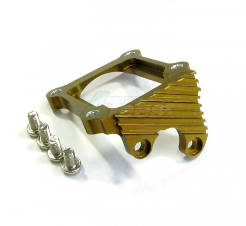 GPM Racing Kyosho Mini Inferno Aluminum Motor Heat Sink Mount With Screws Set Golden Black