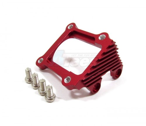 GPM Racing Kyosho Mini Inferno ST Aluminum Motor Heat Sink Mount With Screws - 1pc Set Red