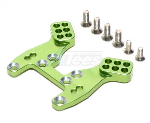 GPM Racing Kyosho Mini Inferno Aluminum Front Damper Tower With Screws - 1Pc Set Green