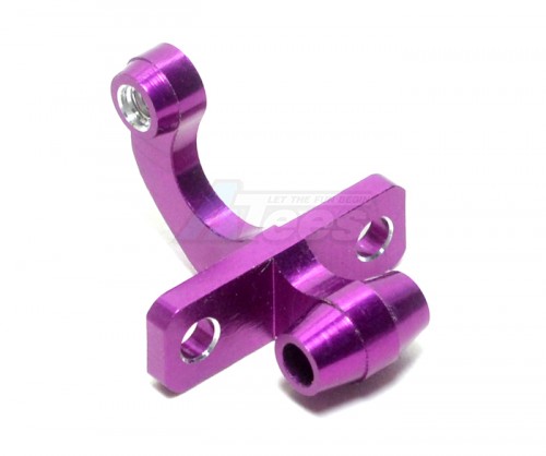 GPM Racing Kyosho Mini Inferno ST Aluminum Rear Gear Box Mount Connector (Linking Tie Rod & Gear Box Mount) - 1Pc Purple