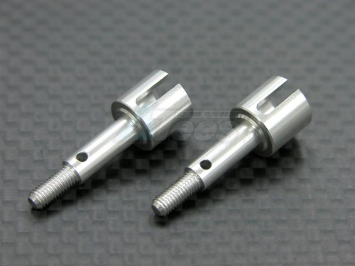 GPM Racing Kyosho Mini Inferno 09 Aluminum Front Or Rear Wheel Shaft - 1 Pair Silver