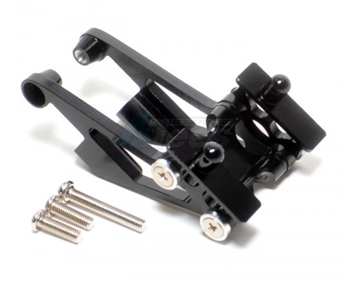 GPM Racing Kyosho Mini Inferno Aluminum Rear Wing Mount With Screws - 5Pcs Black