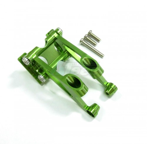 GPM Racing Kyosho Mini Inferno Aluminum Rear Wing Mount With Screws - 5Pcs Set Green
