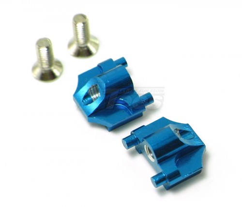 GPM Racing Kyosho Mini Inferno Aluminum Battery Holder Mount With Screws - 1 Pair Set Blue