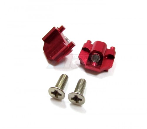 GPM Racing Kyosho Mini Inferno ST Aluminum Battery Holder Mount With Screws - 1Pair Set Red
