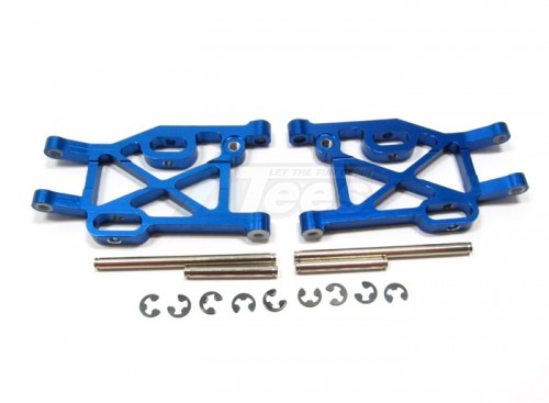 GPM Racing Kyosho Mini Inferno Aluminum Rear Lower Arm With E-Clips & Pins & Delrin Collars 1 Pair Set Blue