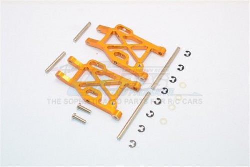 GPM Racing Turnigy 1/16 Racing Buggy Aluminum Rear Lower Arm With E-Clips & Pins & Delrin Collars 1 Pair Set Gold