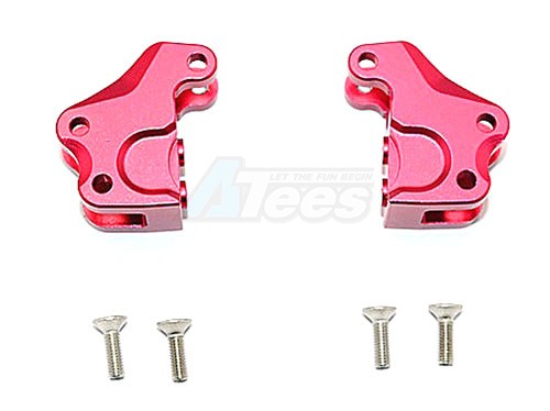 GPM Racing Axial RR10 Bomber Aluminium Front/Rear Gear Box Components - 1Pair Set Red