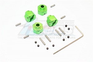 GPM Racing Axial SMT10™ Grave Digger Monster Jam Truck Aluminium Wheel Hex (+2MM) - 4Pcs Set Green