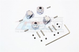 GPM Racing Axial SMT10™ Grave Digger Monster Jam Truck Aluminium Wheel Hex (+2MM) - 4Pcs Set Gun Metal